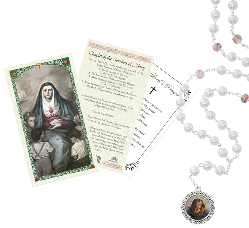 Terço de Nossa Senhora das Dores - Cartão Nossa Senhora das Dores, Cartão de Oração do Senhor - Esti