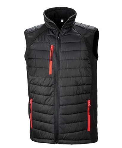 Result R238X Black Compass Padded Gilet - Black/Red - L