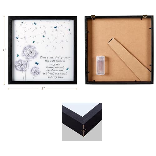 WOODEXPE Sympathy Gift LED Memorial Shadow Box 8"x8" Memorial Gifts for Loss of Loved One (Dandelion Black) - Thumbnail 5