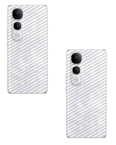 Image of (Pack of 2) Compatible with Skin Sticker /Vinyl wrap /Protective Film Mobile Back Skin Carbon Fiber 3D Transparent by Candeal Mizhan(Only Back) (Vivo, Vivo Y400 Pro 5G)