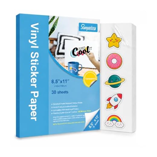 Premium Printable Vinyl Sticker Paper,Transparent 30 Clear Self-Adhesive Sheets,No-Waterproof,Dries Quickly Vivid Colors Decal Paper,Tear Resistant-for Any Epson HP Canon Sawgrass Inkjet Printer
