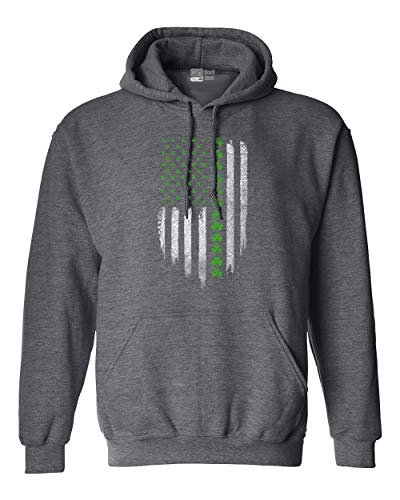 Irish Clover American Flag Shamrock DT Sweatshirt Hoodie