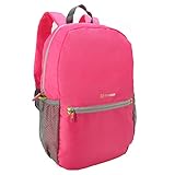 Evecase Packable Daypack Lightweight Water Resistant Outdoor Hiking Backpack -Pink