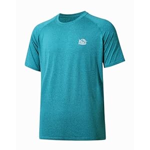 Willit Men’s UPF 50+ Sun Protection Shirt Rashguard Swim Shirt Short Sleeve SPF Quick Dry Fishing Shirt