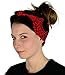 Mato & Hash Large Bandanas 27 x 27 | Versatile Biker Rags | Classic Paisley Bandana Pattern - 2PK Black/Red CA4200