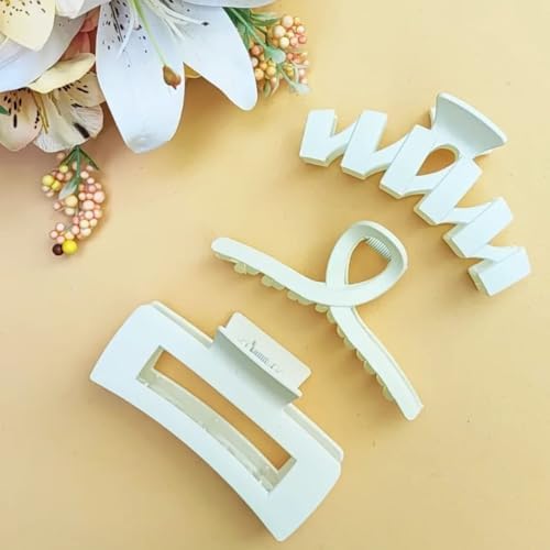 Kit c/ 3 Presilha Grande Piranha Prendedor Garra Cabelo Blogueira...