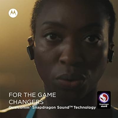 Motorola Sound Moto Buds 600 ANC - Active Noise Cancelling Wireless Earbuds, IPX5 Water-Proof, Snapdragon Sound & ENC, Apple & Android Compatible - Black