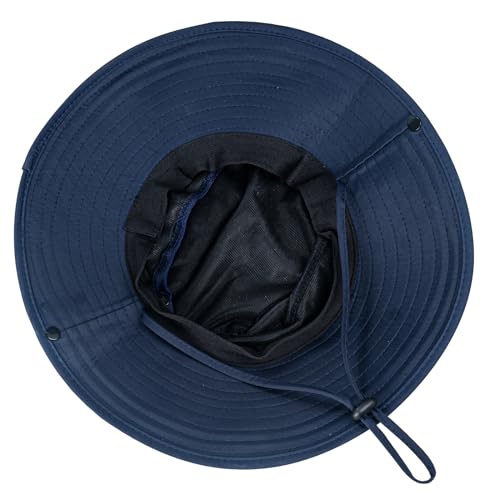 Image of Cooling Sun Hat for Men Women,Wide Brim Bucket Hat Foldable Boonie Hat for Fishing Hiking Garden Safari Beach