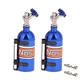 LAFEINA 2PCS Simulation Nitrogen NOS Bottle Decoration Accessories for 1:10 RC Crawler Car TRX4 SCX10 90046 D90 D110 TF2 (Blue)