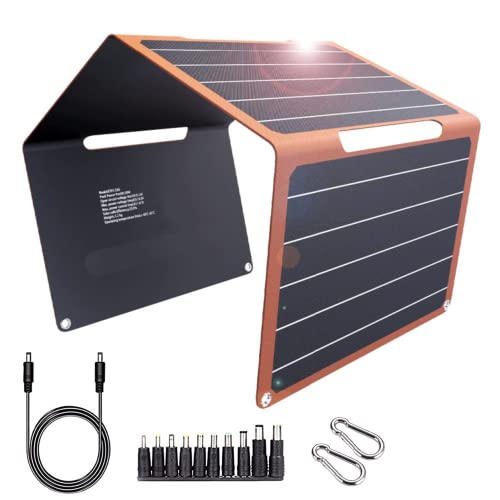 30W Foldable Solar Panel Solar Charger IP65 Waterproof Portable Solar Panel Multiple Outputs DC/USB/Type-C for Portable Power Station Generator, Phone, Laptop,Tablets,Power Bank, etc