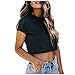 Produktbild Pitashe Kurzarm T-Shirt, Tshirt Oberteile Damen Elegant Sommer Kurzarm Choker V-Ausschnitt Bluse stilvolle Print Tops