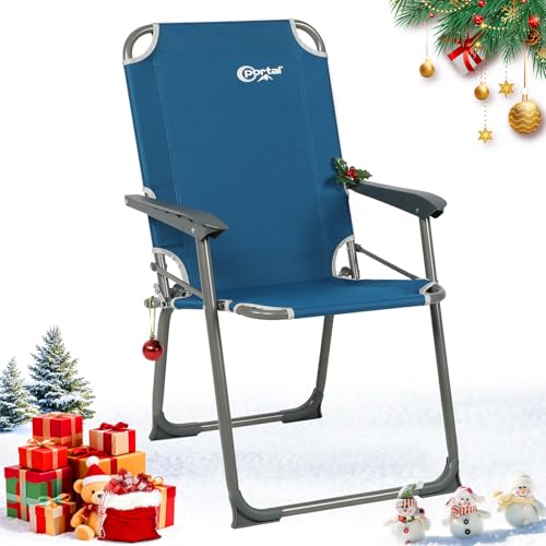 Portal Campingstuhl faltbar Klappstuhl Camping bis 150kg belastbar leicht...