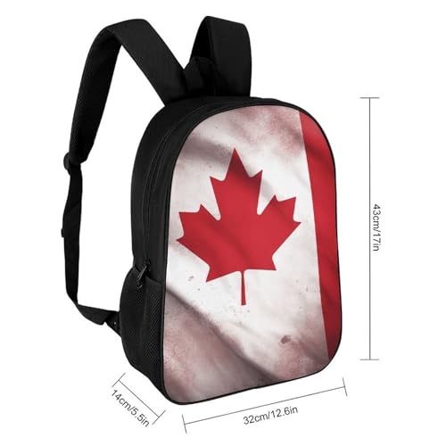 Canadian Flag Backpack for Men Women, Heavy Duty Backpack Large Capacity, Durable Lightweight Travel Daypack2