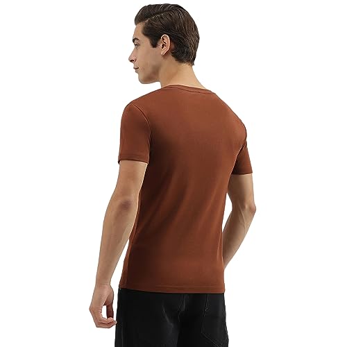 Image of UNITED COLORS OF BENETTON Men's Cotton Solid Regular Fit T-Shirt