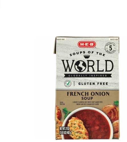 HEB Soups Of The World - Globally Inspired - 1 carton (17 ounces, French Onion Gluten Free)