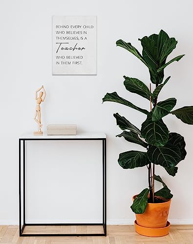 Behind Every Child Who is Believe in Themselves is a Teacher Canvas Wall Art Prints Decor for Home Classroom Teacher Office,Teacher Themed Paintings Art Decor 11x14 Inches,Teacher Appreciation Gifts - Image 3