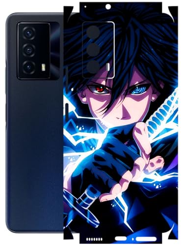 Image of AtOdds - Full Body Back Screen Guard Protector Film - Lamination Wrap Skin Sticker Compatible with IQOO Z5 | Scratchproof Matte Finish (Anime 42)