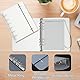 PATIKIL Ein A7 Binder Cover, 1 Stück PP 6 Ring Round Ring Binder Cover mit schwarzem Fixiergurt Metallverschluss Loose Leaf Binder Protector Nachfüllbares Notizbuch für Meeting, Mattweiß