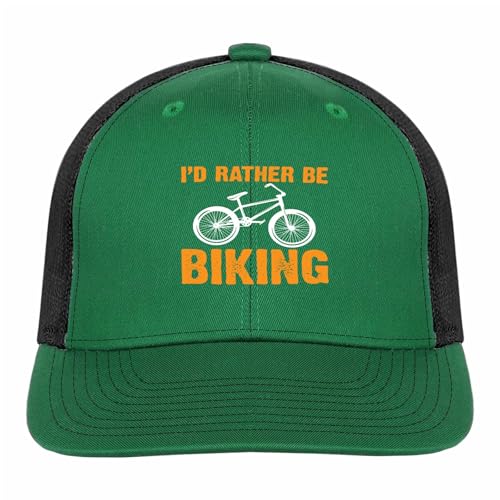 Cyclist I'd Rather BE Cycling Biking Cycling Baseball Cap Men Low Hat for Men Breathable Caps Sun Hats Green