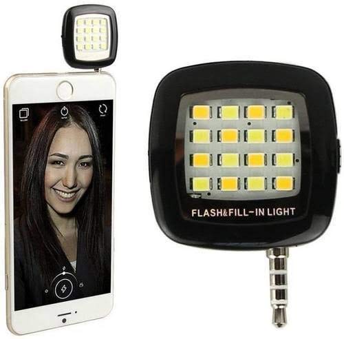 Exxelo Simple, Compact and Very Lightweight Universal 16 Led Portable 3.5Mm Jack Bright Selfie Light for All Latest Smartphones-image-12