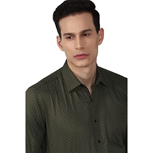 Image of Van Heusen Formal Printed Shirt for Men| Premium Cotton| Full Sleeves| Slim Fit |Breathable Fabric