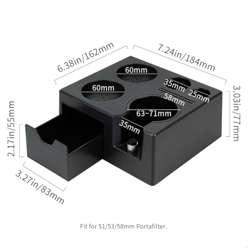 Watchget Professional Espresso Tamping Station for Baristas with Durable 51/53/58mm Compatibility