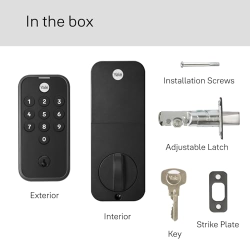 Image of Yale Code Keypad Deadbolt for Keyless Front Door Entry, Black Suede