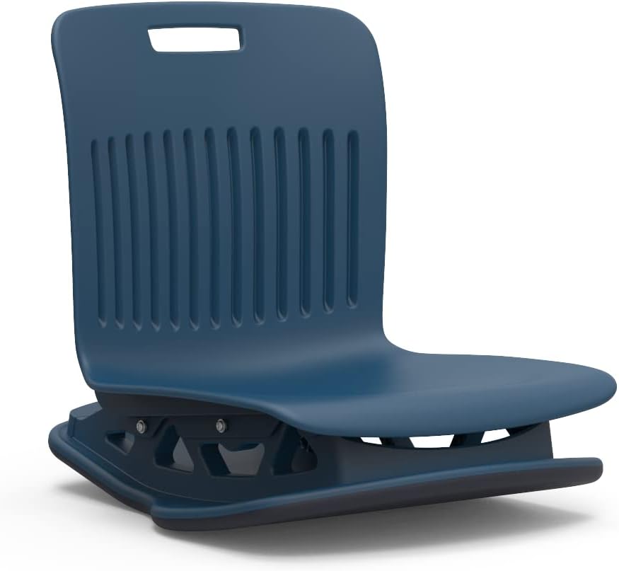 Virco ANFLROCK18 Analogy Floor Rocker Chair 18" Shell for Students 5th Grade - Adult, Comfortable Rocking Seating Option for Schools and Classrooms - Navy (1 Chair)