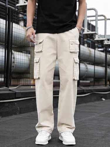 Image of Lymio Cargo for Men | Cotton Cargo Pant | Drawstring Waist Pant (Also Available in Plus Sizes) (38-41)