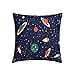 Jolies housses de coussin décoratives douces, planètes, orbites, fusées, satellites - 45,7 x 45,7 cm
