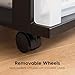 IRIS USA Plastic Drawer Storage Organizer Rolling Cart with Wheels Casters 10-Drawers for Classroom Art Craft Supplies Dresser Closet Bathroom Laundry Room Black/Clear
