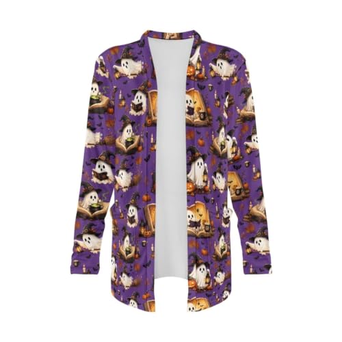 Image of Forchrinse Red Ladybug Cardigan for Women Causal Long Sleeve Open Front Cardigans Sweater Fashion 2024 Fall Coat with Pockets