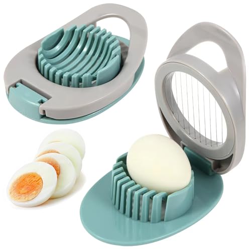 2 Pack Egg Slicer for Hard Boiled Eggs, Dokpod Egg Cutter for Hard Boiled Eggs, Stainless Steel Wire Egg Slicers, Egg Salad Maker, Boiled Egg Slicers, Boiled Egg Cutter
