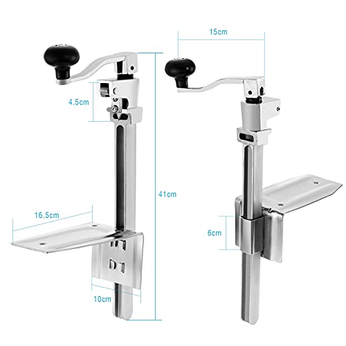 Ironwalls #2 Commercial Can Opener, 16” /41Cm Heavy Duty Tabletop Manual Can Opener For Cans Up To 11” Tall, Adjustable Metal Can Opener With Plated Steel Base, Fits For Restaurant, Hotel, Bar, Home #TOP2
