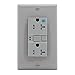 Eaton GFCI-Gray Self-Test 15A -125V Tamper & Weather Resistant Duplex Receptacle with Standard Size Wallplate, Gray