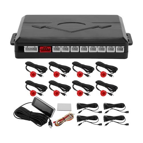 Motoforti Système De Radar Recul Automatique Pour Véhicule Automobile Capteurs Stationnement Recul, Avertissement Sonore Alarme Rappel Distance Détection 8...