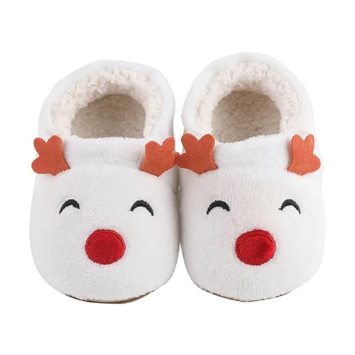 Kids Booties for Girls Soft Baby Santa Winter Warm Slippers Snow Boots Crib Shoes