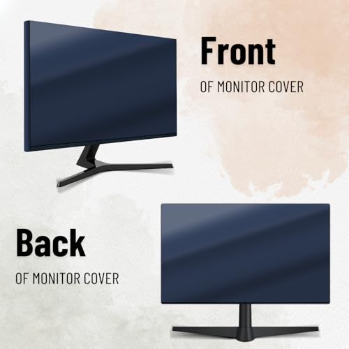 Image of FCS Water Resistant Nylon Fabric Anti-Static Dustproof LCD /LED /HD Monitor Cover Compatible for 18.5inch {Dell |HP| LG |Lenovo |Samsung |Acer |Benq } All Brands Displays-Fits All Flat & Curved
