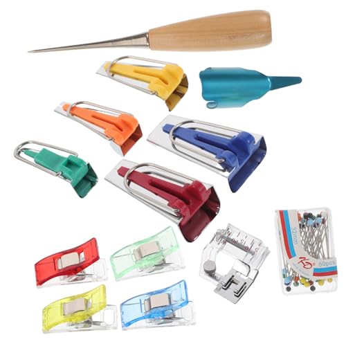ULDIGI Quilting Binding Tool Kit Bias Tape Maker Tool Sewing Supplies Portable Multi-Function Perfect for and Makers
