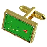 Select Gifts Mesa de billar de tono Oro gemelos Bolsa negra