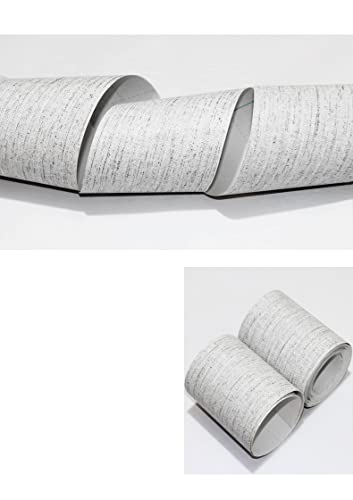 VisitRyl Wallpaper Border Peel and Stick for Bathroom Wall Border Sticker Home Ceiling Decorative Border Light Grey Weave 10cm X 500cm - Image 2