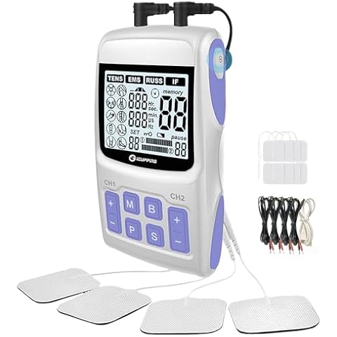 TENS Unit Muscle Stimulator - 8 Electromagnetic Massage Cups for Deep Tissue Back Pain Relief, Joint Therapy & Muscle Stimulation, Includes EMS & Cupping Therapy Sets Cover