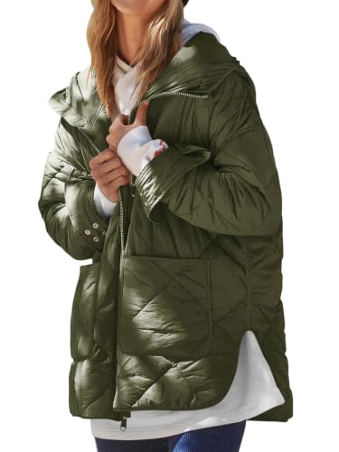 Dyexces Womens Quilted Puffer Jacket Hooded Winter...