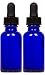 Cobalt Glass Bottles with Eye Droppers (2 oz, 2 pk) For Essential Oils, Colognes & Perfumes, Highest Quality, Blank Labels Included
