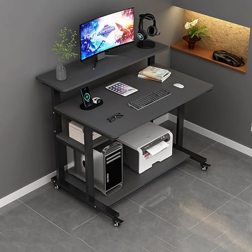 NEONMAN pcデスク ゲーミングデスク テレワークデスク オフィスデスク 高さ88cm 360°回転ホイール 耐荷重500kg 組み立て簡単 防水加工 お手入れ簡単 耐摩耗性と耐傷性に優れ 複数の収納スペースを備えています パソコン机 お手入れが簡単