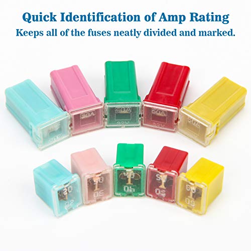 Coitak 30 Pcs Car Fuses Assortment Kit, Automotive Combination Low And Tall Box Shaped Fuse Kit, Replacement Fuses For Car/Rv/Truck/Motorcycle/Boat #TOP2