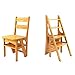 LZLYER Tabouret de Sécurité Pliante - Chaise Pliante Chaise En Bois Bambou Chaise D'Enfants Multifonctionnelle de Ménage Avec Ascenseur À 4 Étapes, Grimpe À Double Usage Élargi