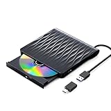 LPUNCD Externes DVD CD Laufwerk Extern USB 3.0 & Type-C, 2025 Upgrade Externes DVD Laufwerk für Laptop Externer CD/DVD Brenner +/-RW für Desktop, Kompatibel mit Windows 11/10/XP/8/7/Vista/Linux/MacOS
