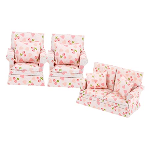 TOYANDONA 1 Set sofá de casa de muñecas decoración Miniaturas Cojines Decorativos almofadas Decorativas sillón de sofá Individual en Miniatura casa de muñecas en Miniatura sofá Individual