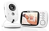 ►【GEGENSPRECHFUNKTION】Unser Babyphones mit Kamera ermöglichen eine Zwei-Wege-Kommunikation.GFSK-Technologie dieses Babyphones reduziert mögliche Audiostörungen.Die Gegensprechfunktion macht es möglich, mithilfe der Empfängereinheit mit dem Kind zu sprechen und es zu beruhigen. und erleichtert euch somit den Alltag ungemein